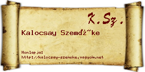 Kalocsay Szemőke névjegykártya